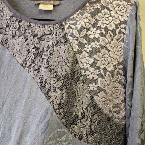 Vintage Whimsical Whimsigoth Fairy Lace Asymmetrical Tunic Top Bell Sleeve 6 - Picture 8 of 8